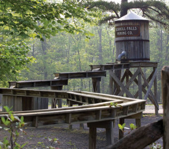 The Bushkill Falls Mining Co. site, where you can practice being a gold miner for the day!