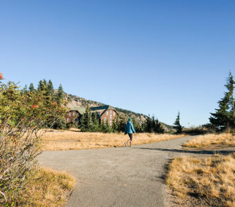 Whether you’re running or walking, the landscape at Crater Lake National Park is always stunning.